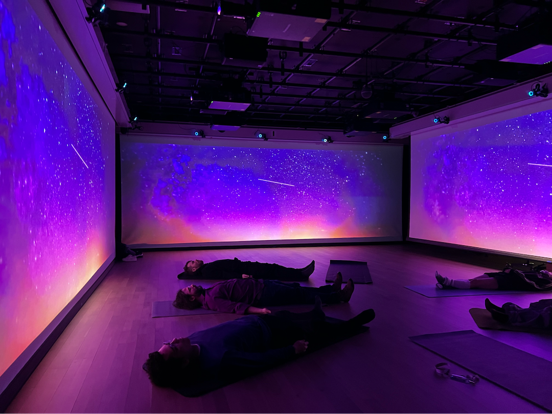 “Sky and Earth” meditation with 360 degree projections with Ai Xia.