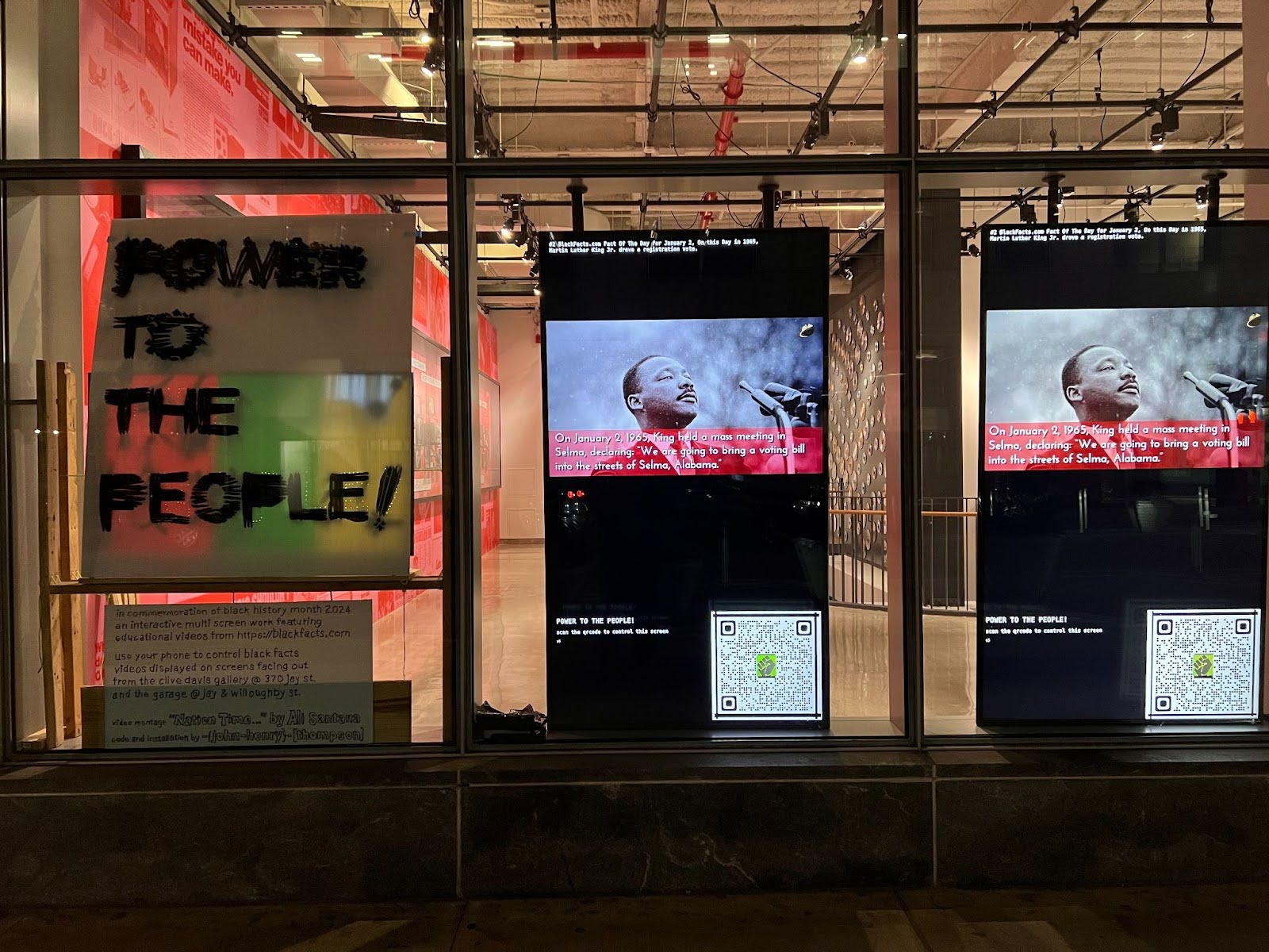 thumbnail: Community Facing Interactive Installations on the Ground Floor of 370 Jay Street, “POWER TO THE PEOPLE!”
