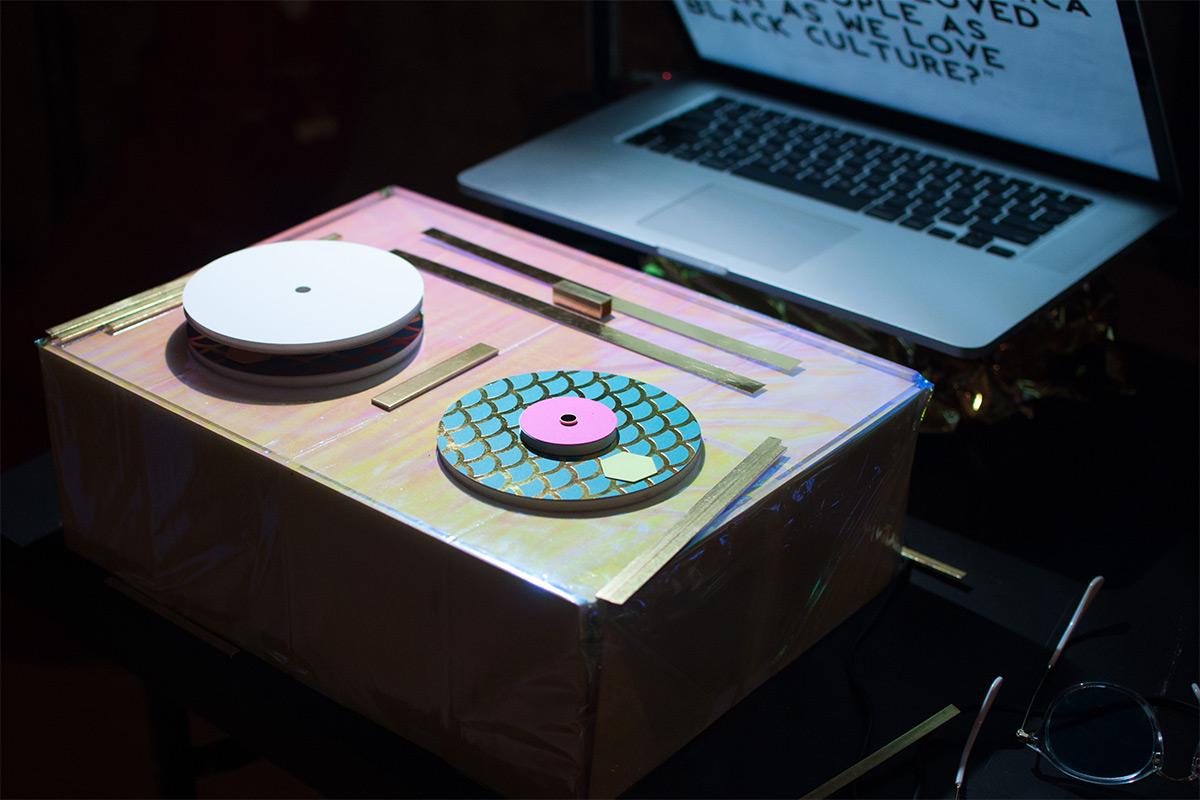 a colorful turntable looking device