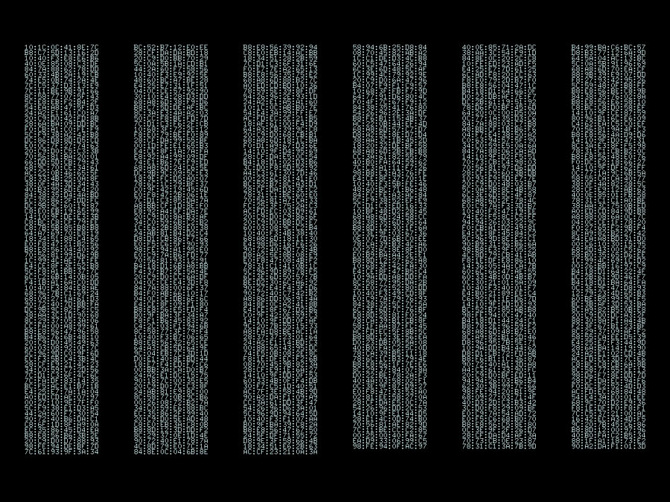 data arranged in a pattern