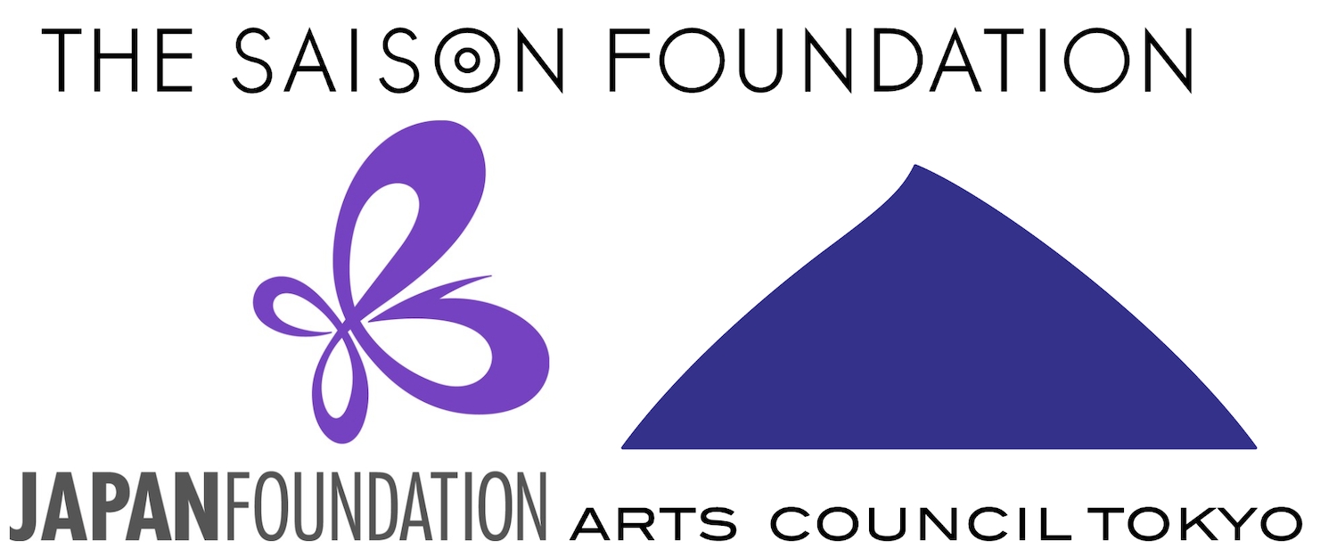 Logos of the Saison Foundatio, Arts Council Tokyo, and The Japan Founation