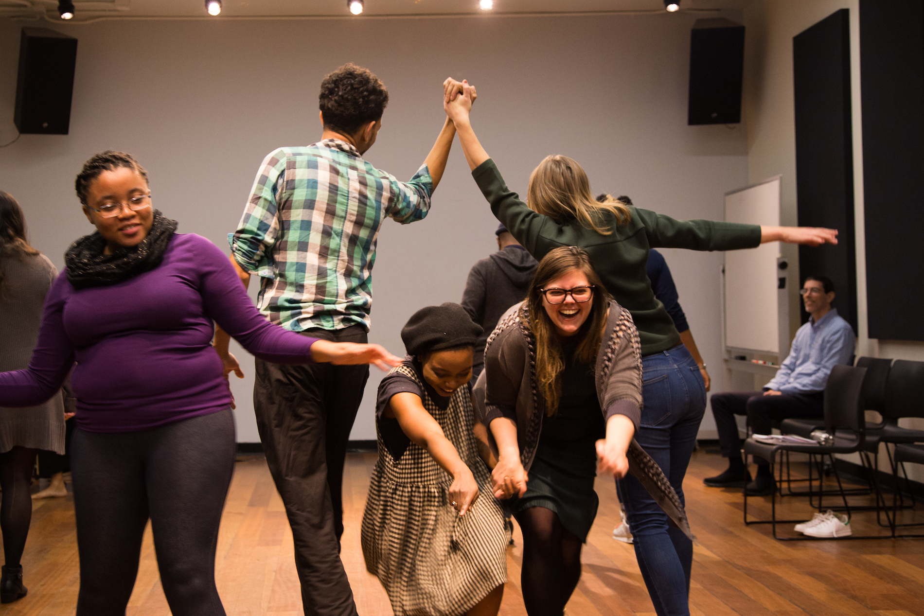 students enjoying class