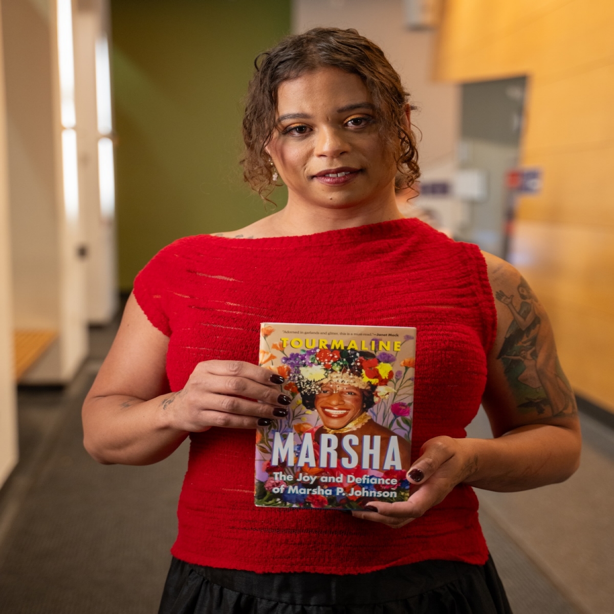 Tourmaline with book