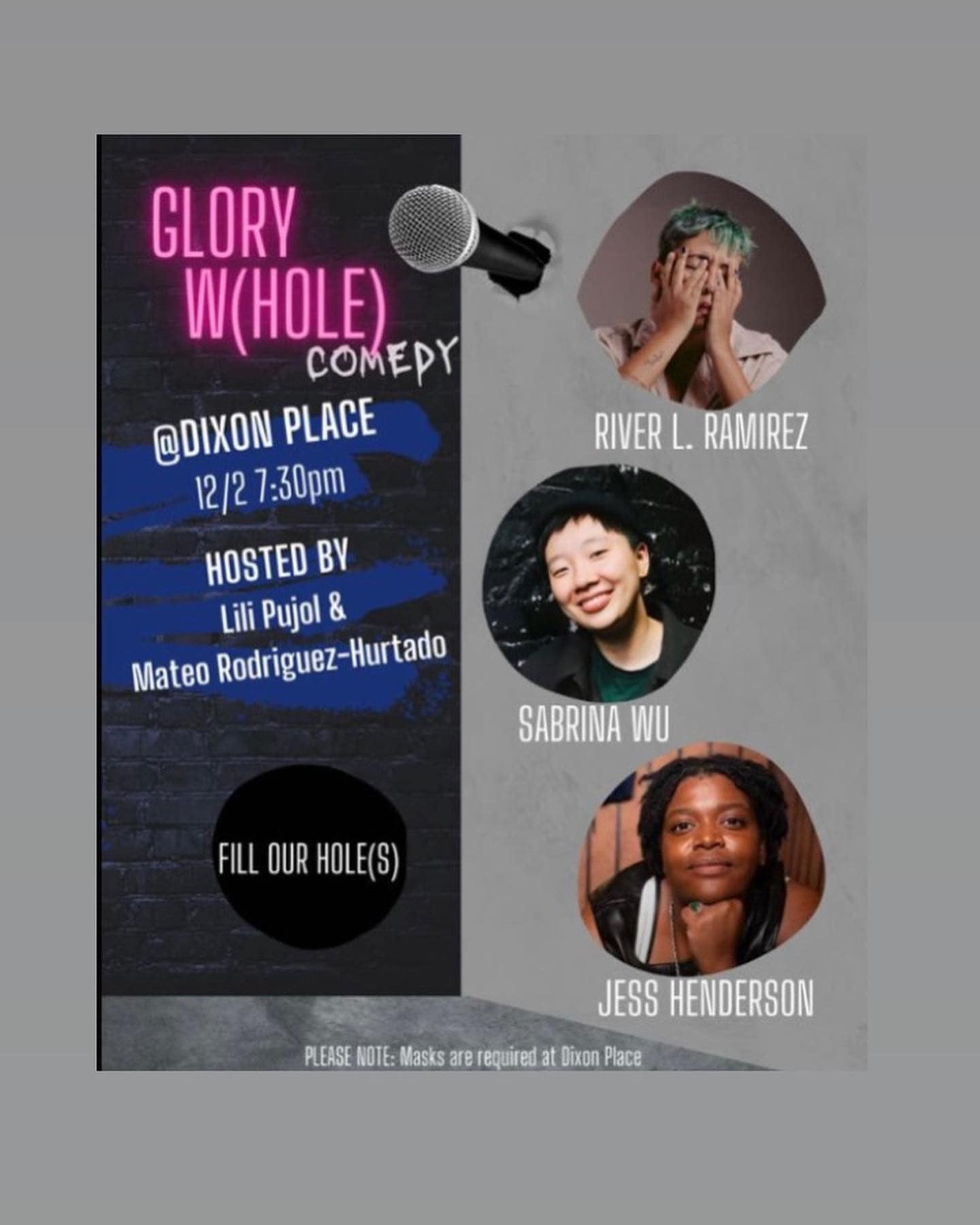 new stand-up show GLORY W(hole) 
