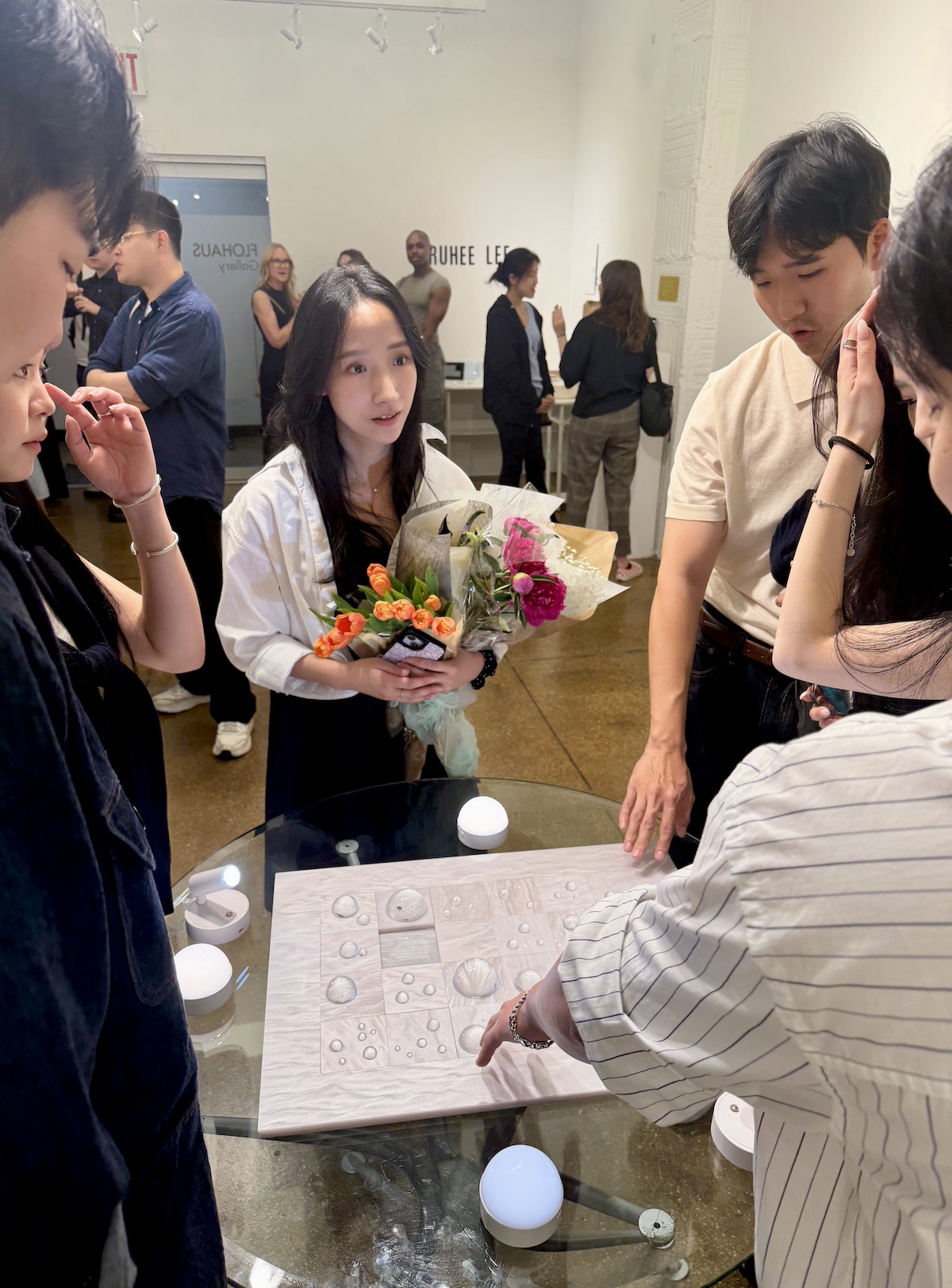 Ruhee Lee at exhibition