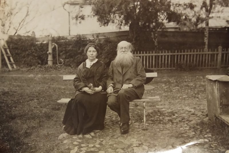 black and white photo of couple outside