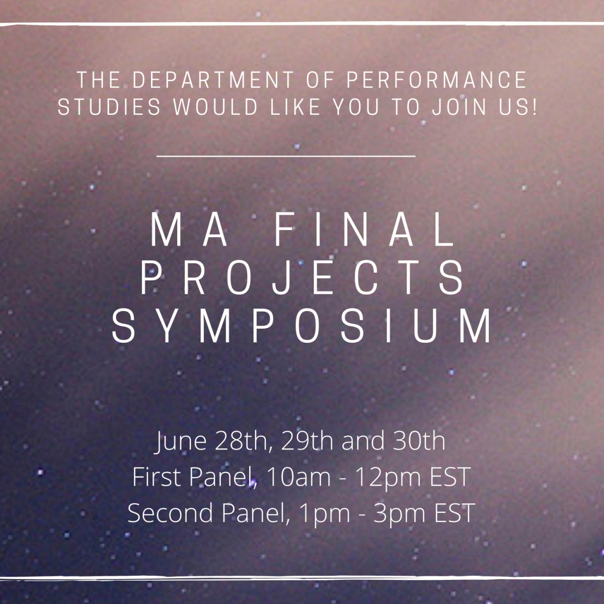 MA Final Projects Symposium