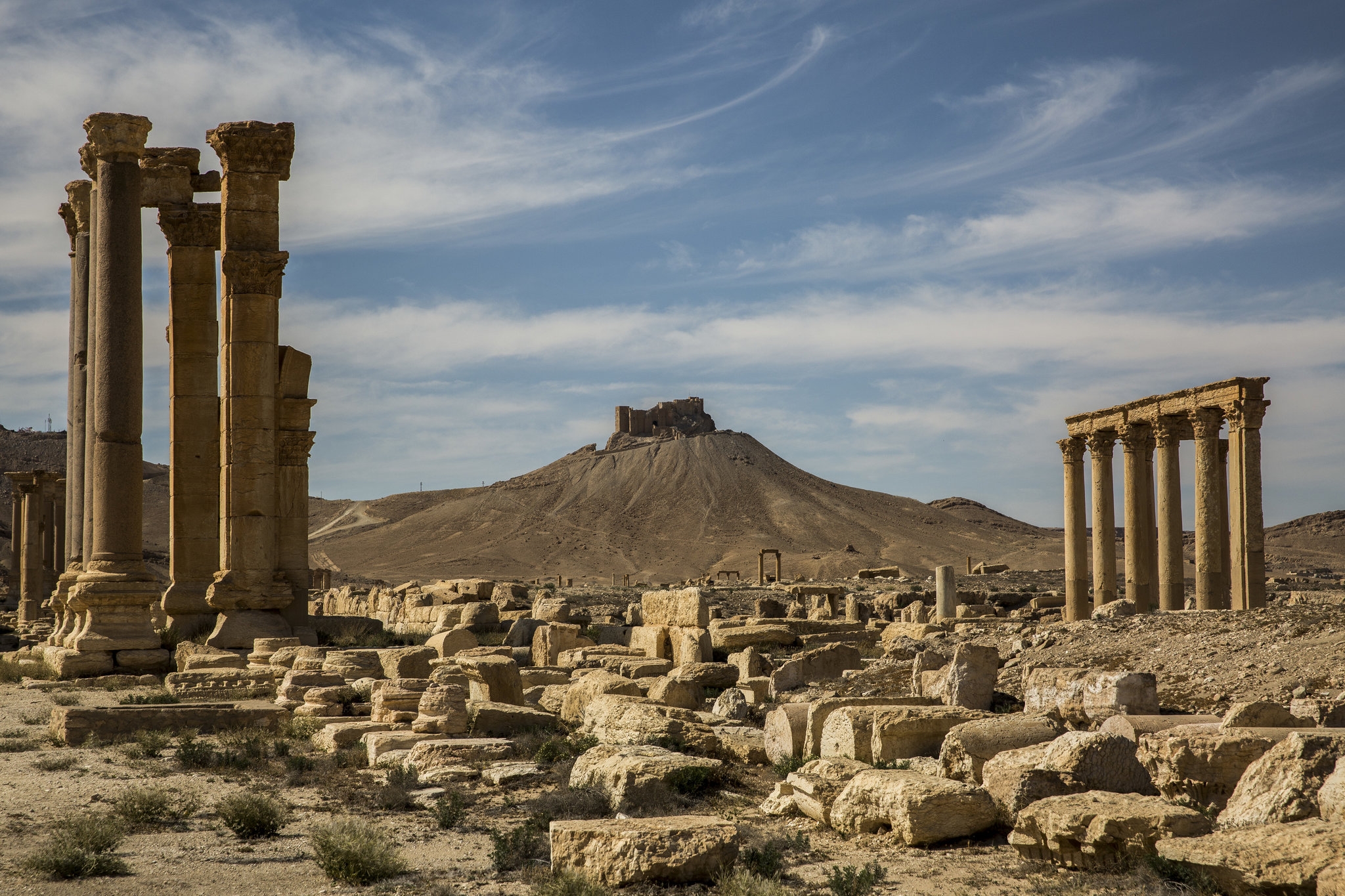 Landscape of archaeological ruins