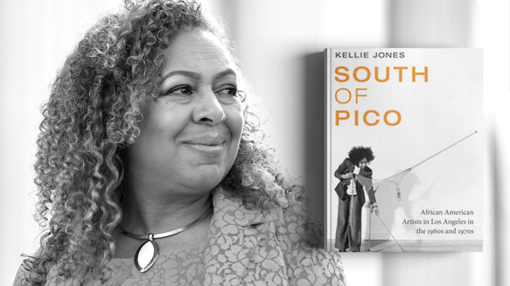 Portrait and book cover image of Kellie Jones