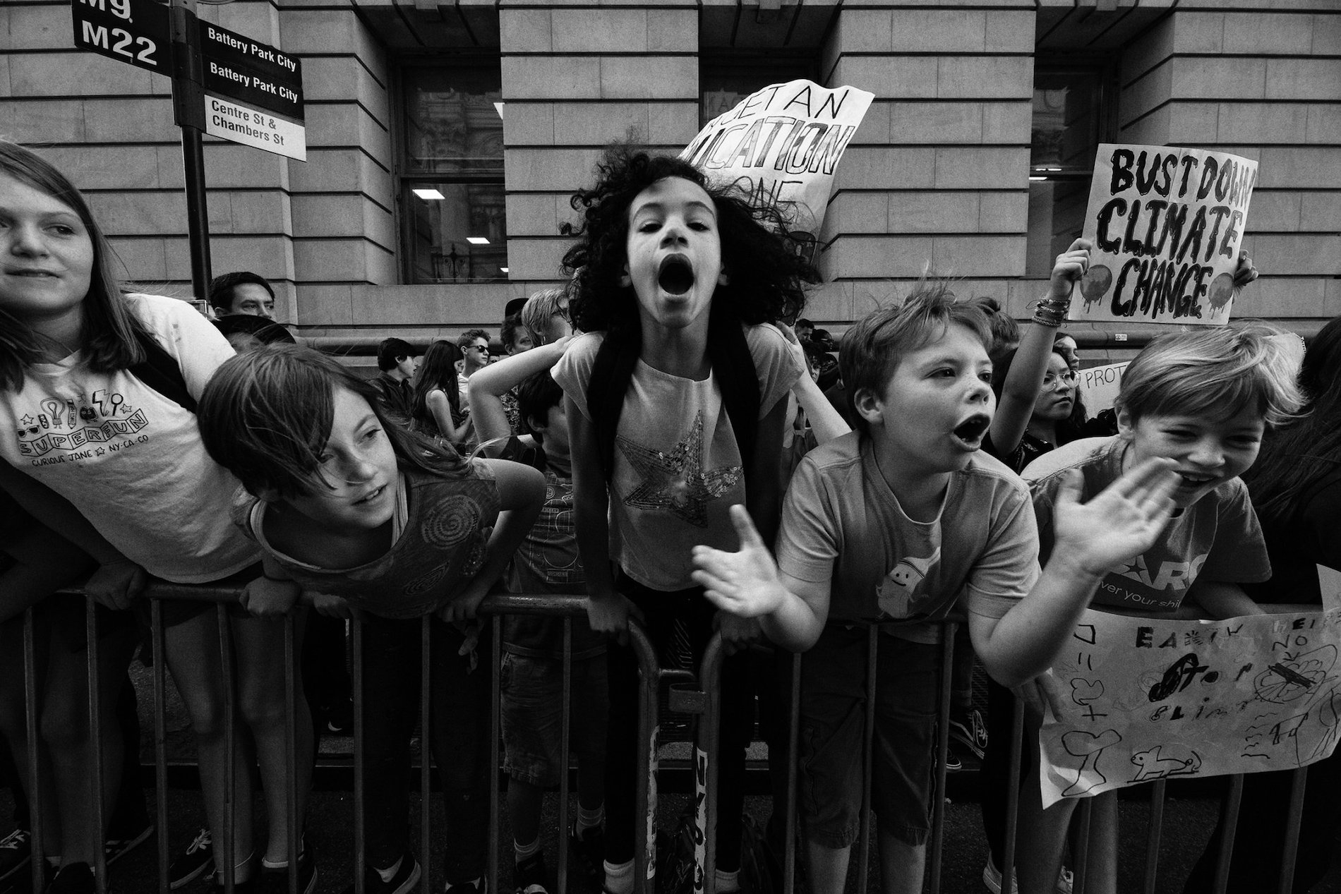 Children chant during a climate protest in New York City on Sept. 20. They were among 4 million people who joined the global climate strike that day, in what was the largest climate demonstration in human history. Dannah Gottlieb