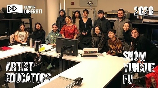 Prof. Fu with her New Media class
