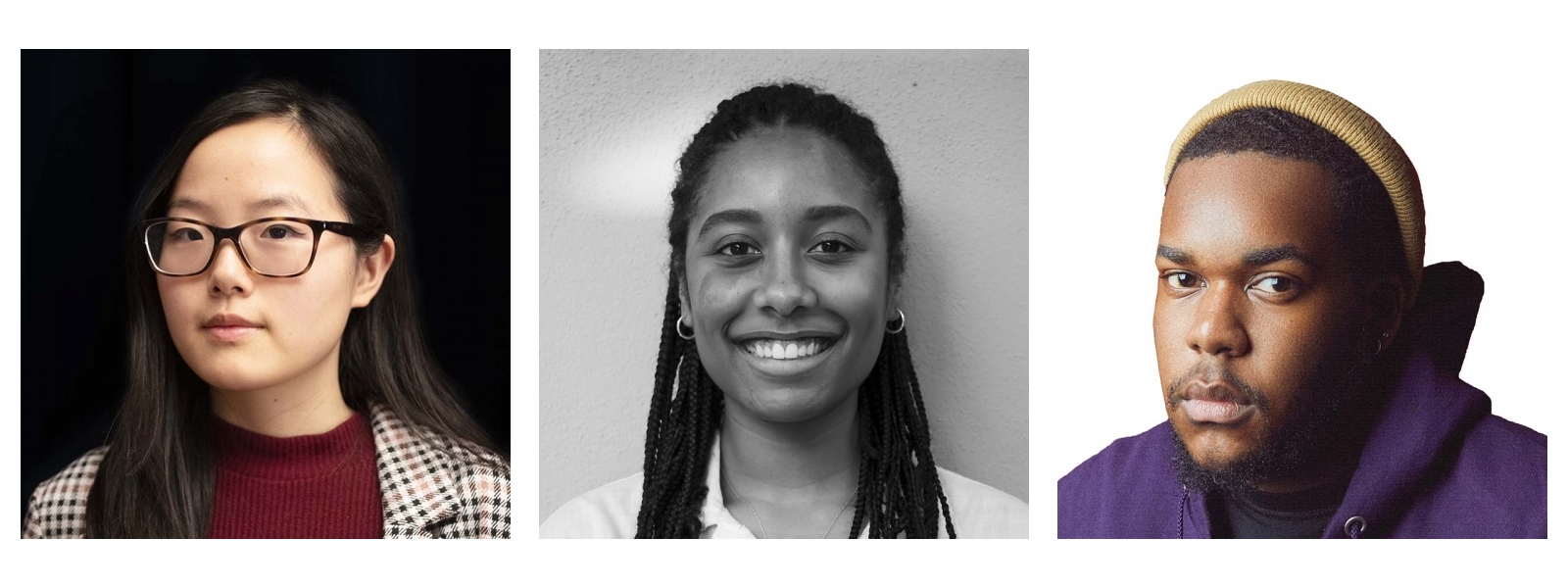 The 2020 Gordon Parks Scholars: Cydney Blitzer, Ayesha Kazim, and Eric Hart, Jr.