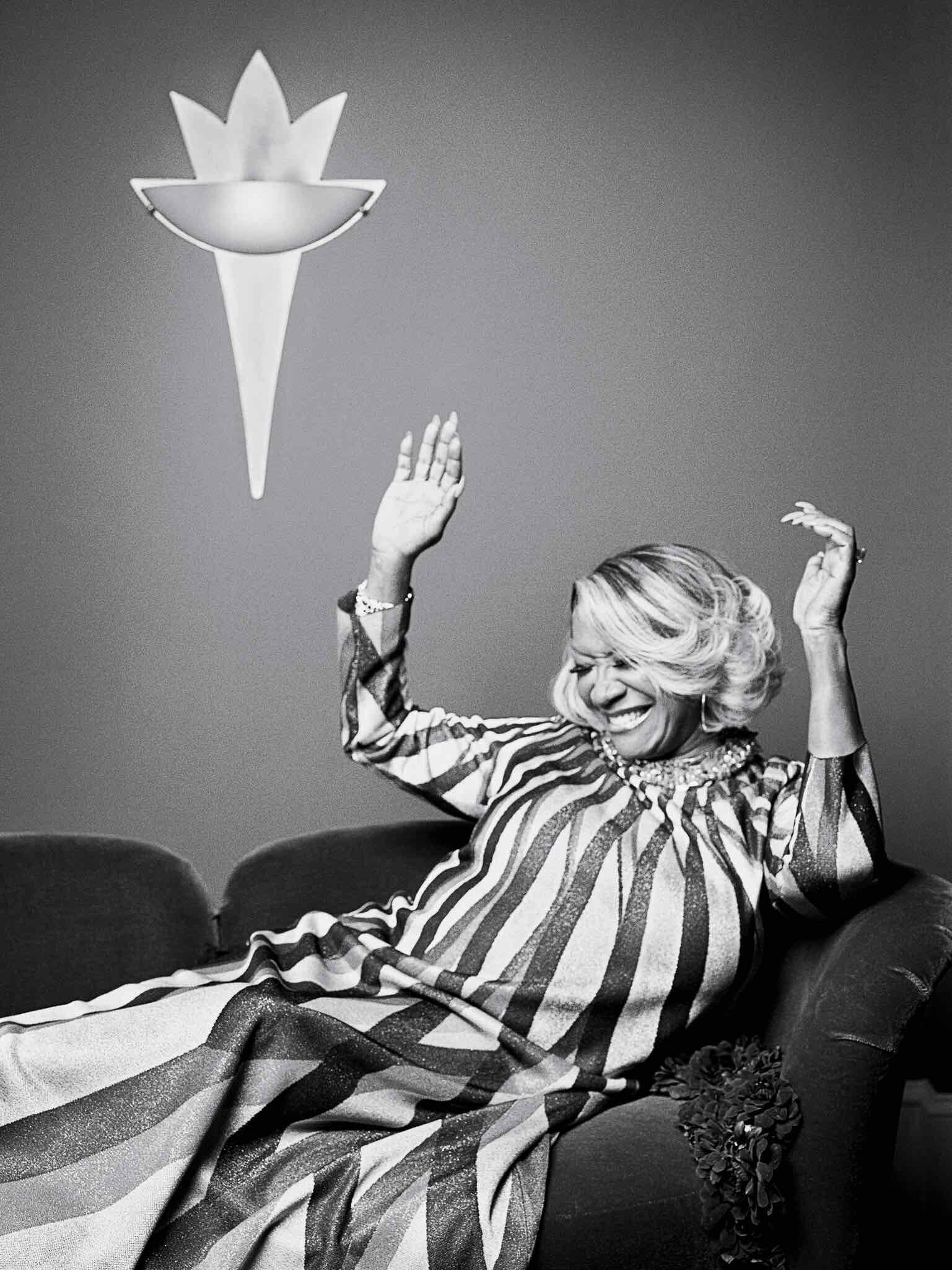 Photo of Patti LaBelle in black and white