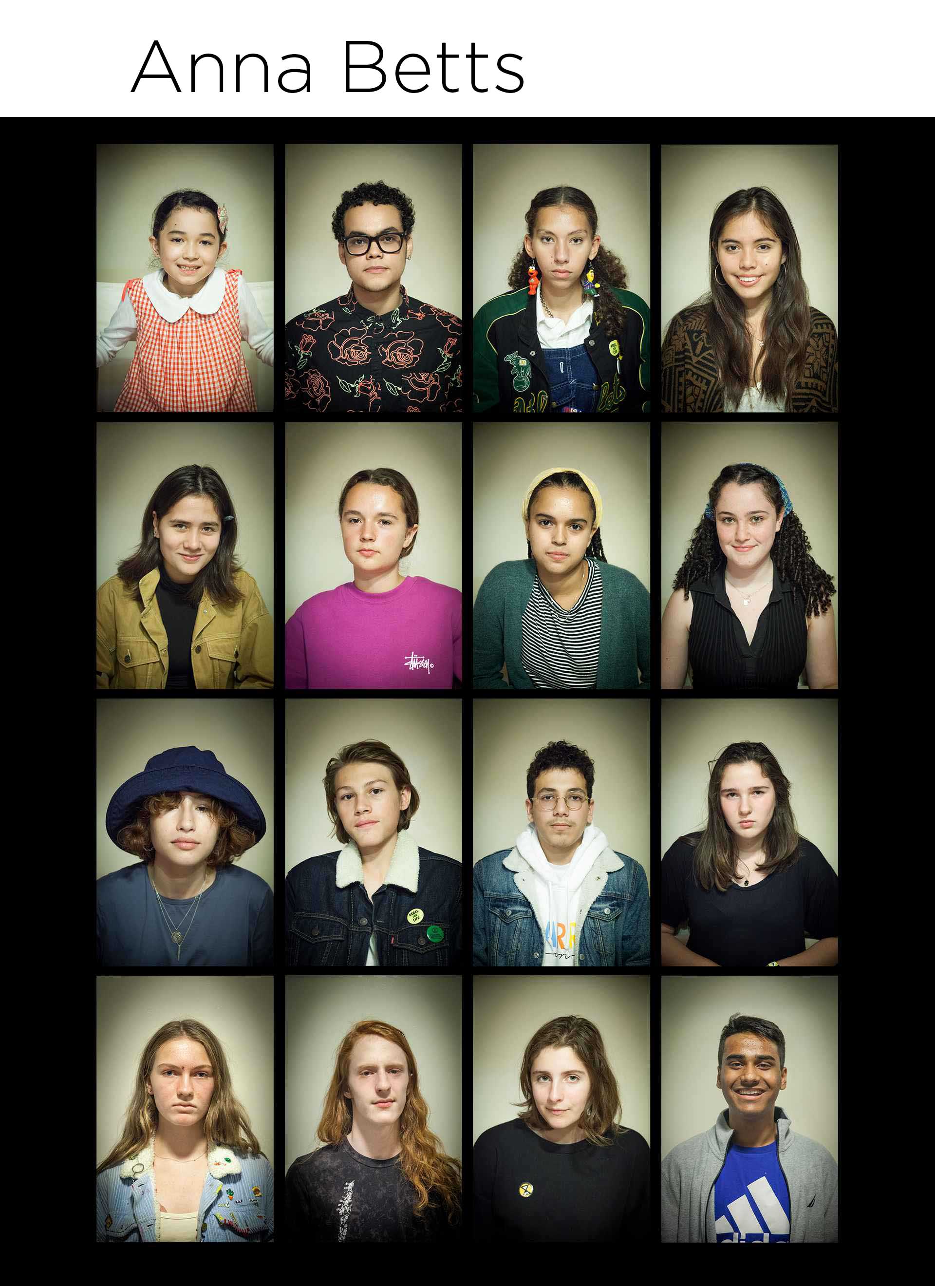 grid of portraits of young climate activists
