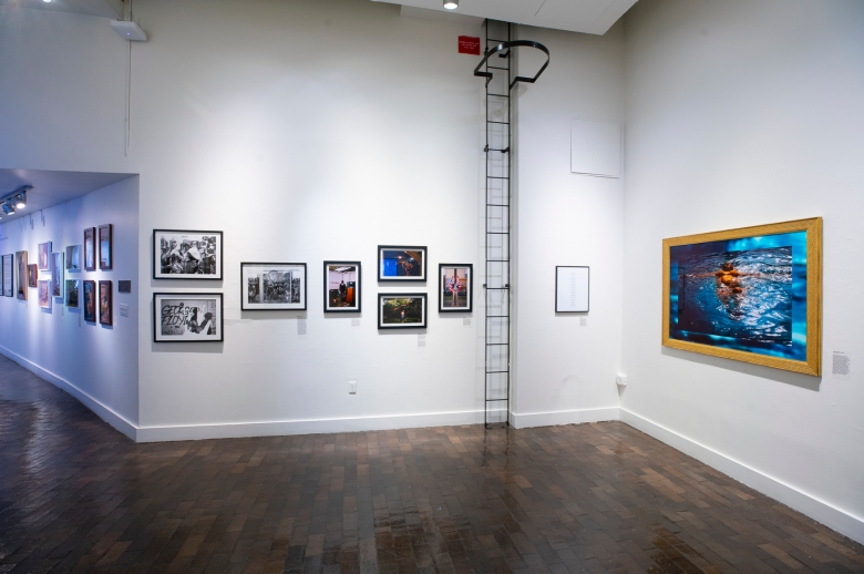 An image of the exhibition in the lobby of 721 Broadway