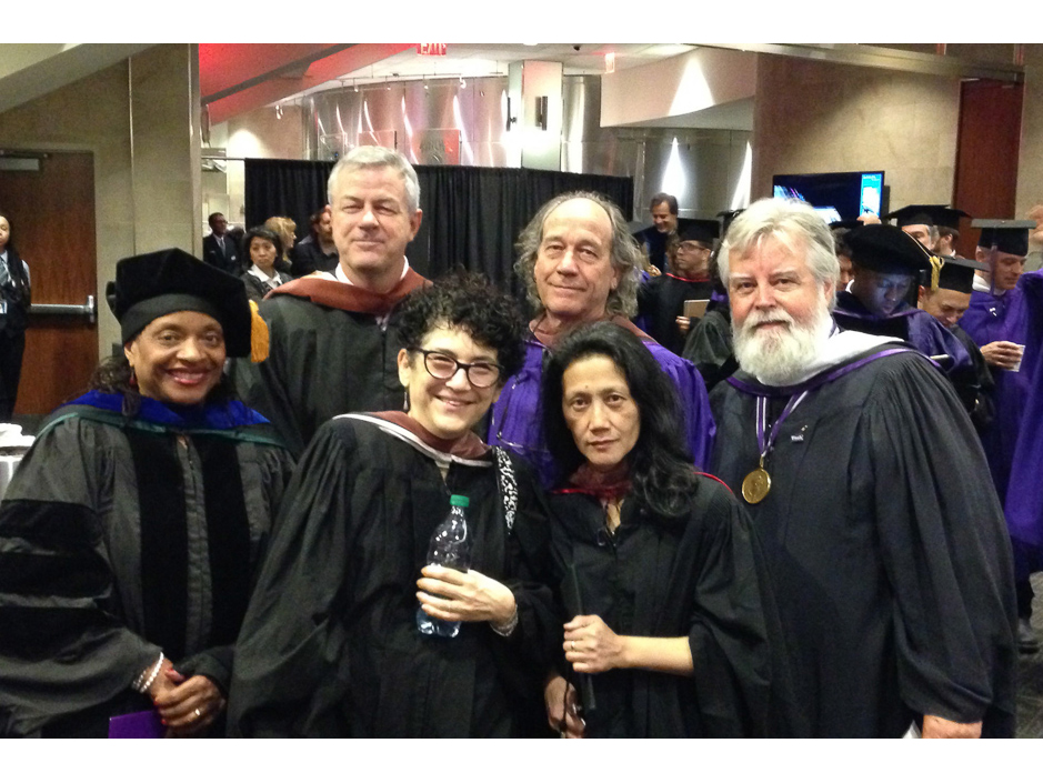 Department faculty at graduation ceremony