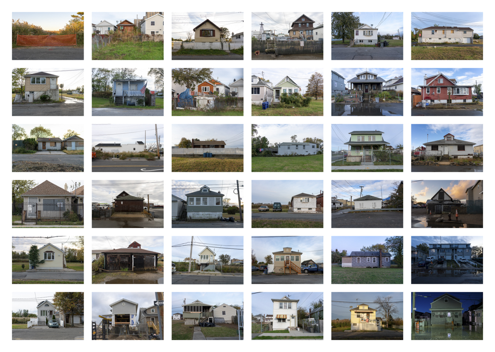 grid of homes affected by climate change