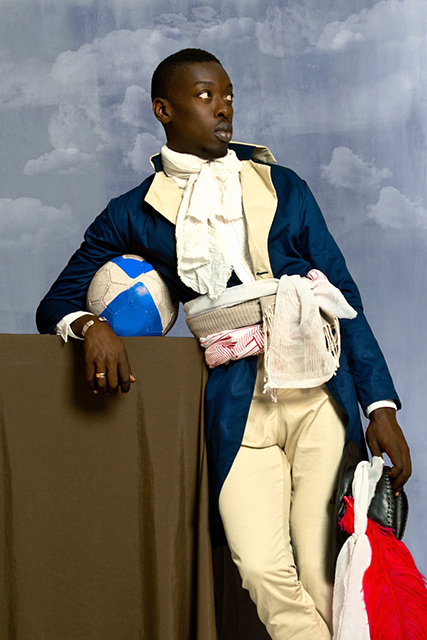 Stylized portrait of artist Omar Victor Diop as Jean Belley