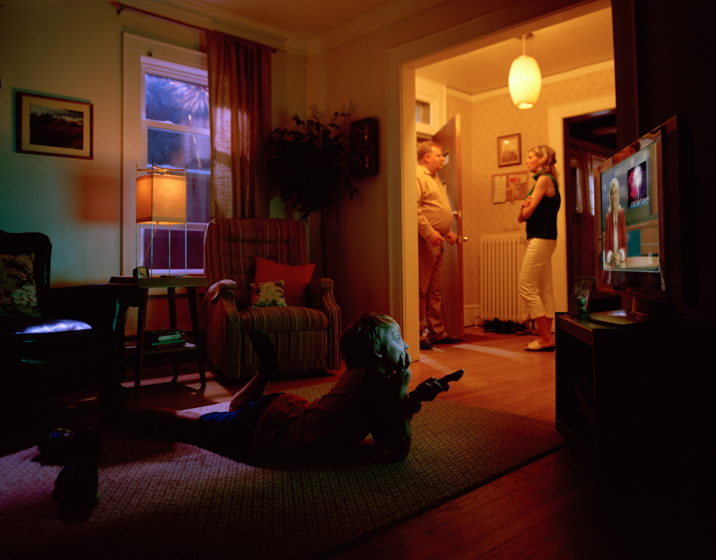 cinematic interior of suburban home