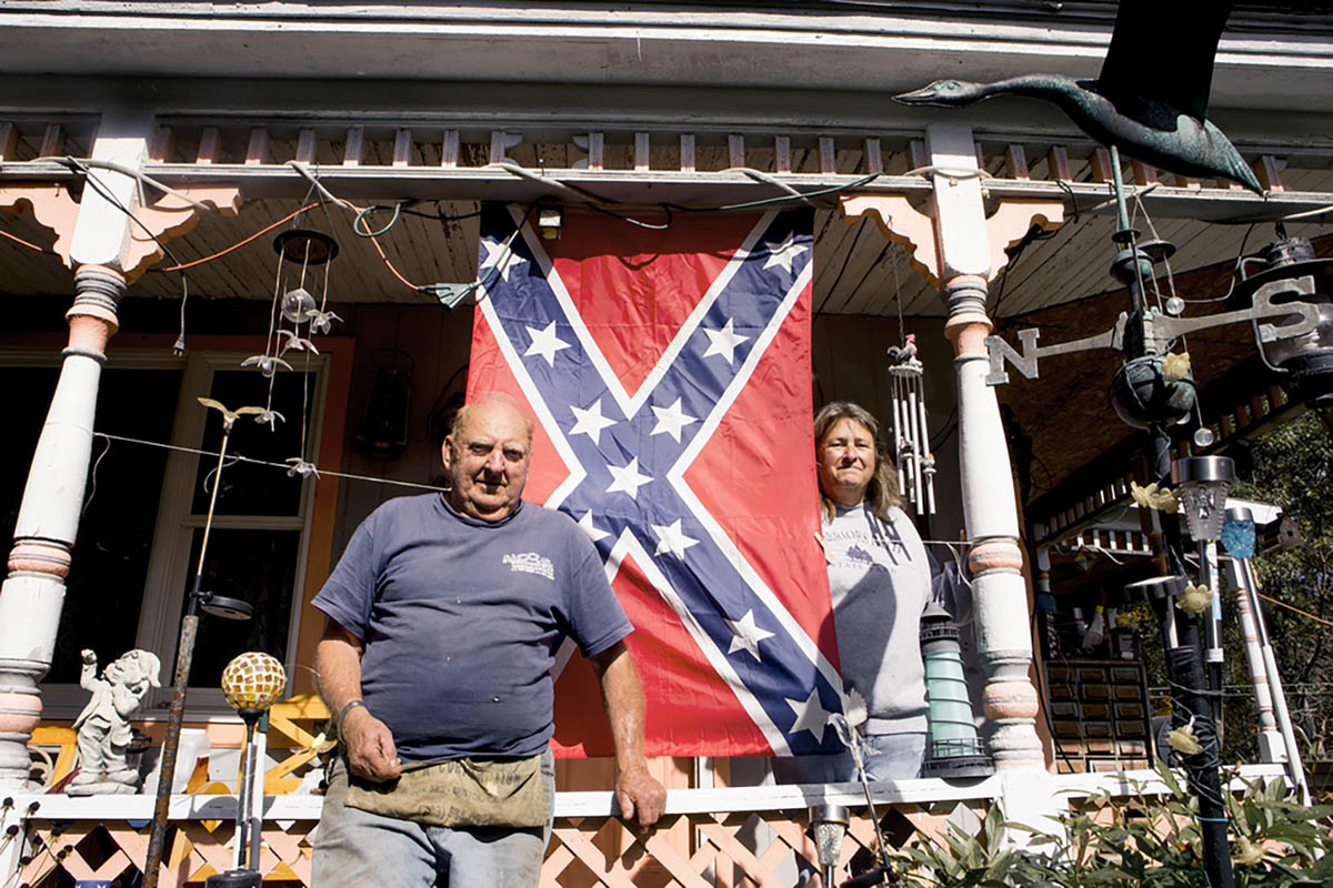 racist guy and his confederate flag