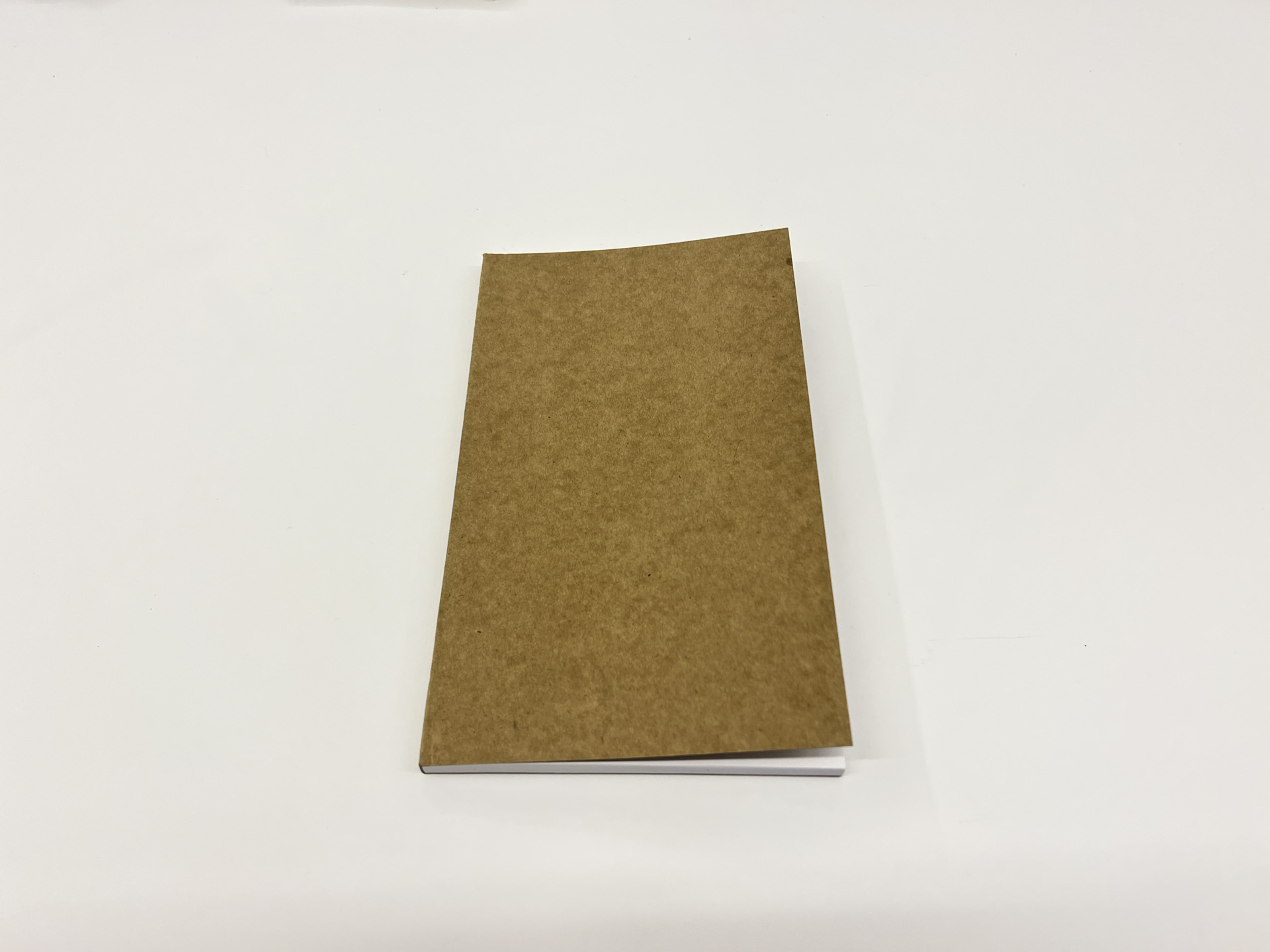 photo of a brown book, closed with cover - plain with no text