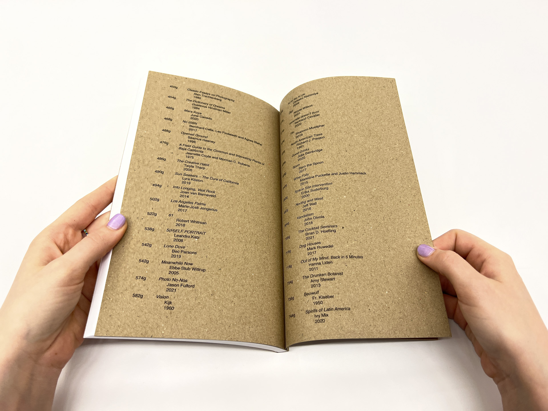 photo of a book open to table of contents
