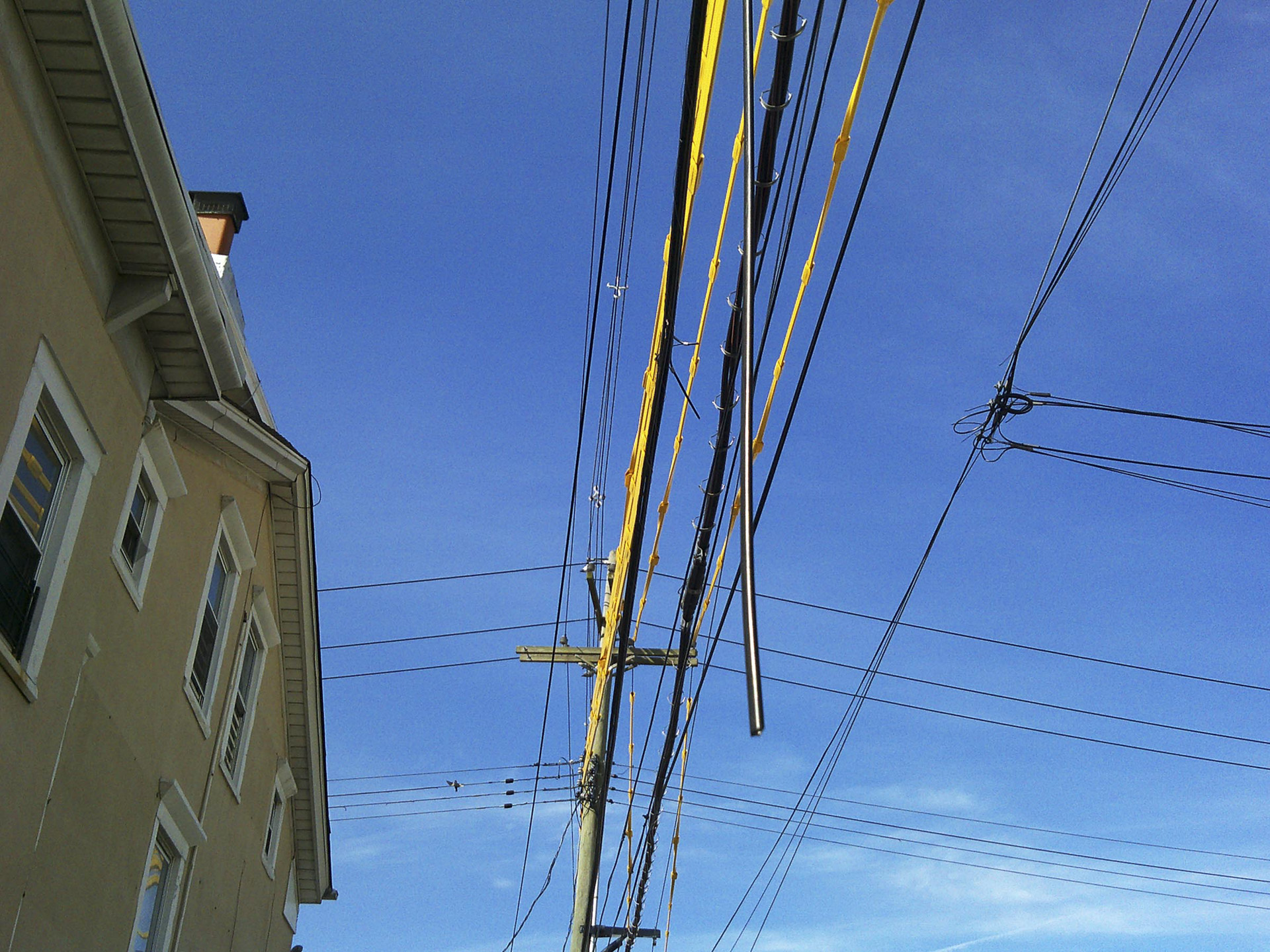exterior shot of power lines
