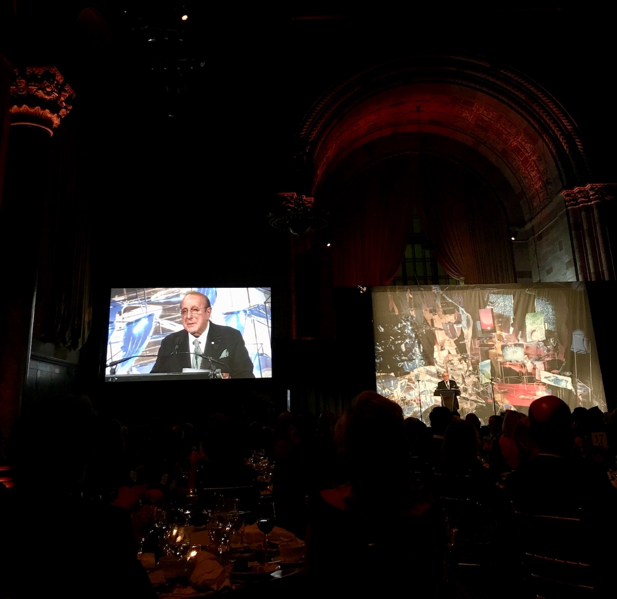 Clive Davis Accepts the Carolyn Clark Powers Lifetime Achievement Award at the 2017 National Arts Awards Dinner