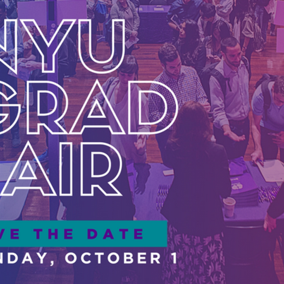 NYU Grad Fair, Save the Date, Monday, October 1