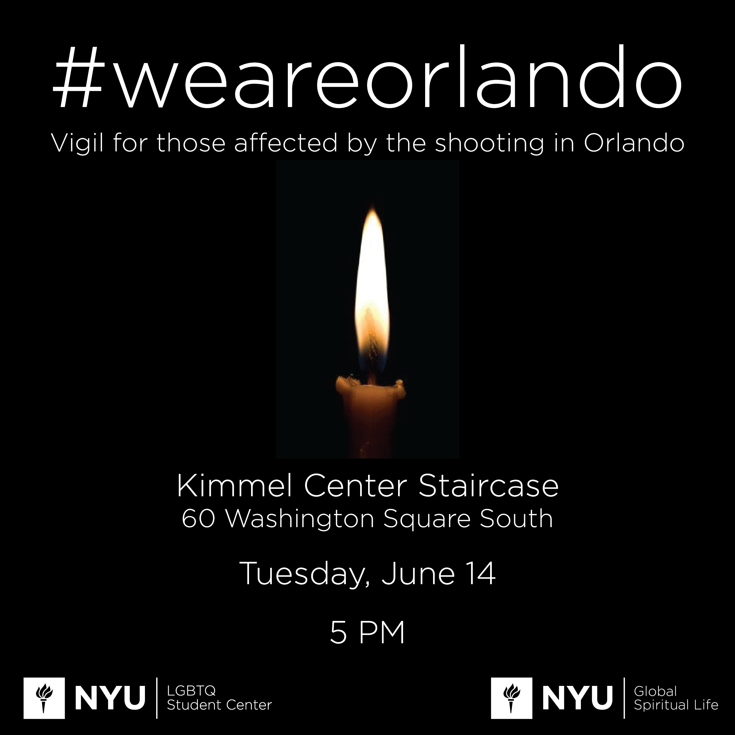 #weareorlando flyer with candle