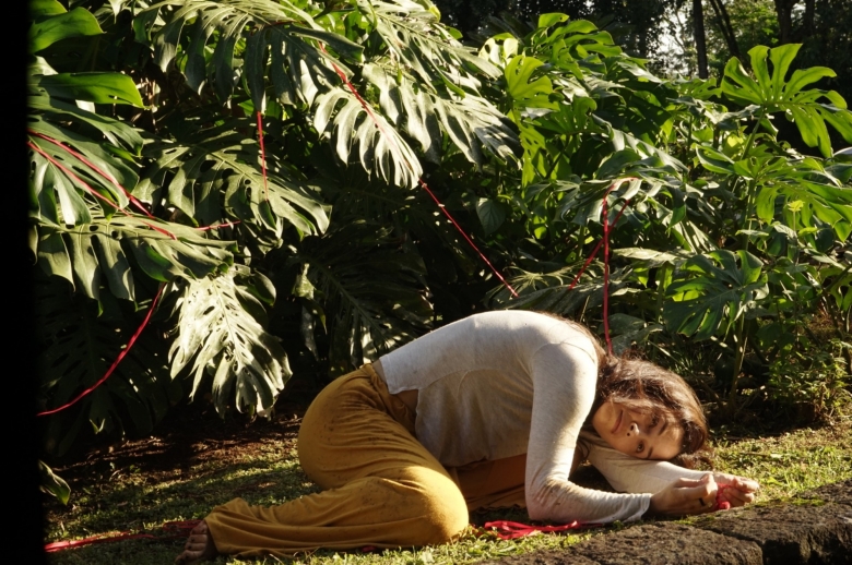 Image from final site-specific student performances in Iguaçu National Park.