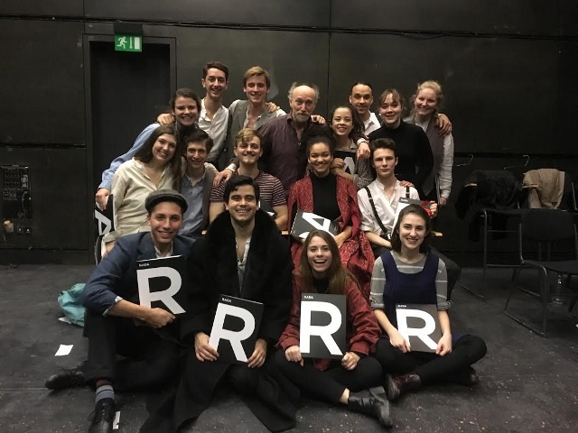 Group photo of the fall 2016 Shakespeare in Performance at RADA class.
