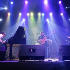 Cuban musicians performing on stage