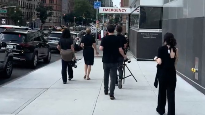 Still from behind the scenes footage of camera crew