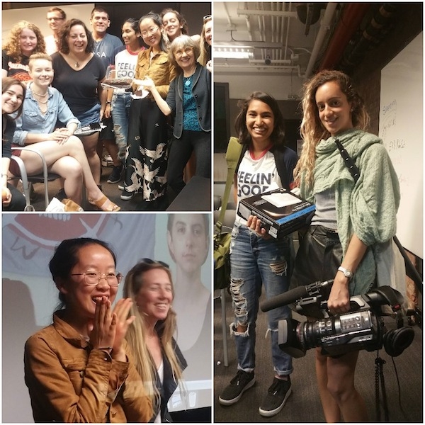 Photo collage of students in the summer 2018 Sight and Sound: Documentary course.