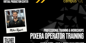 Pixera Operator Workshop Flyer with dark background 