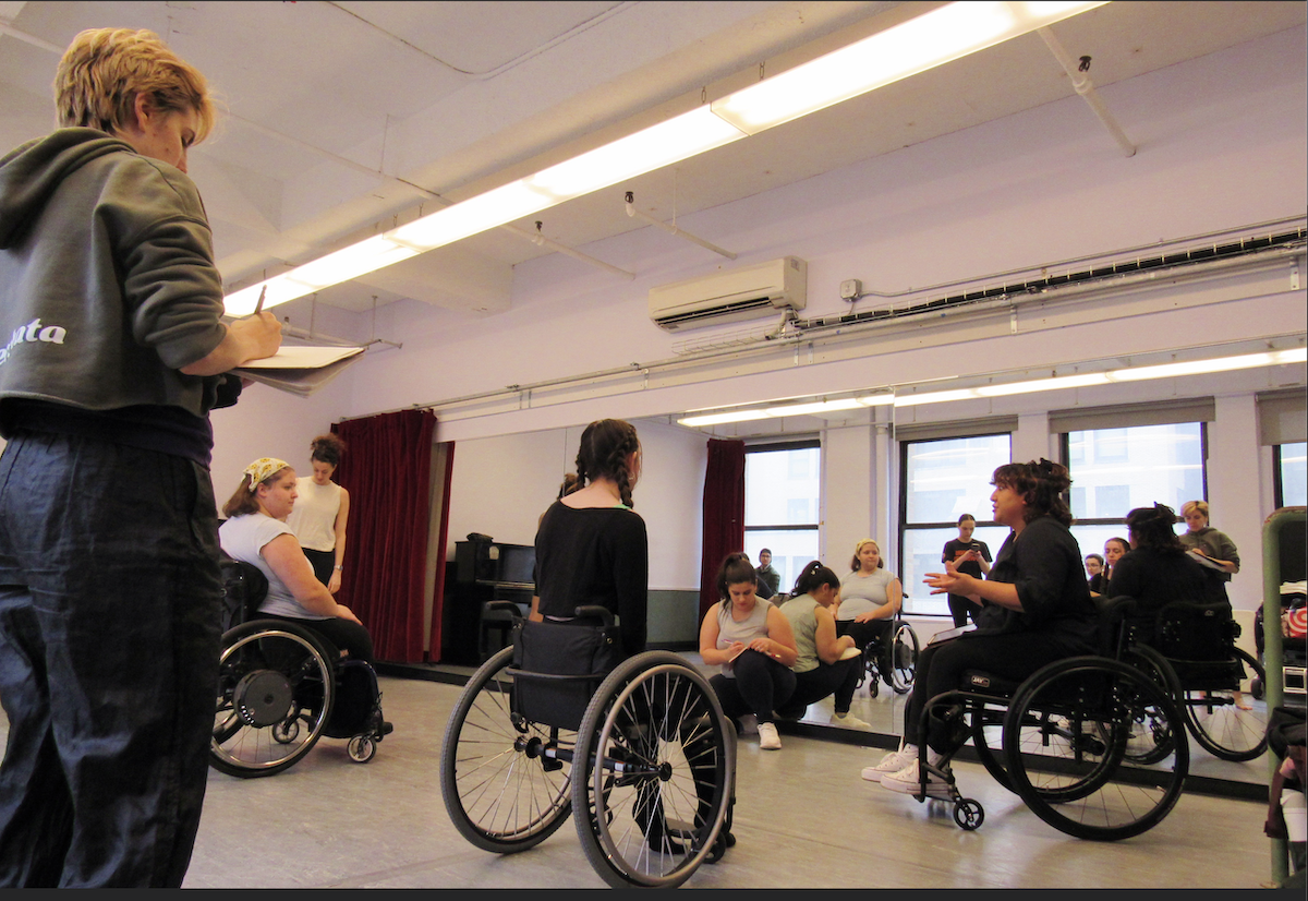 People talking at a former Creative Adaptations workshop
